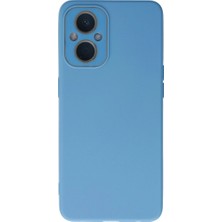 sbodurhome Oppo Reno 7 Lite Kılıf Lansman Glass Kapak - Mavi