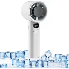 Layfhex Taşınabilir Şarjlı Mini Turbo El Vantilatörü Fanı LED Kademeli