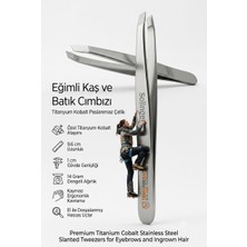 Transformacion Titanyum Kobalt Eğimli Cımbız - Tekli Kaş, Batık ve Yüz Tüyü Alma Cımbızı - Kısa ve Ince Tüyleri Kırmadan Alan Ergonomik Cımbız Solingen Professional 721245