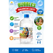 Baloncuk Likiti 500 ml – Uzun Süreli Köpük ve Baloncuk Oyunu Için Yedek Sıvı