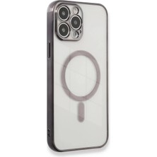 Sepetopia Apple iPhone 13 Pro Max Kılıf Magneticsafe Lazer Silikon - Siyah