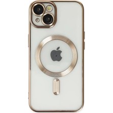 Sepetopia Apple iPhone 14 Kılıf Kross Magneticsafe Kapak - Gold