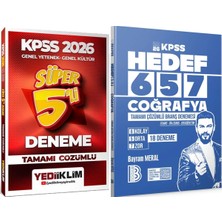 Yediiklim Yayınları Hedef 657 Coğrafya 18 Deneme - 2026 Kpss Çözümlü Süper 5li Deneme