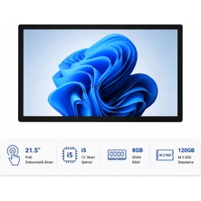 Grandstarr WP215M 21.5'' Fhd I5-12.nesil/8gb RAM/120GB M2. SSD Dokunmatik Panel Pc