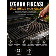 Padilon Izgara Fırçası Çelik Tel Ergonomik Saplı 53 cm Siyah
