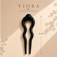 Yiora Premium Seri Ithal Topçuk Detaylı Fransız Model Kemik Toka 13-14 cm