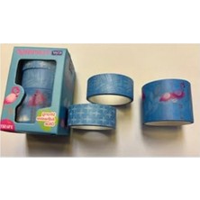 Larskas Washi Tape Seti, Flamingo Desenli 3'lü, 15MM ve 30MM