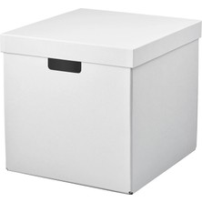 IKEA Fjäderharv Kapaklı Kutu, Beyaz, 32X35X31 cm