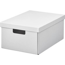 IKEA Fjäderharv Kapaklı Kutu, Beyaz, 25X35X16 cm