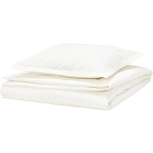 IKEA Hampflockel Tek Kişilik Nevresim Seti, Beyaz, 150X200/50X60 cm