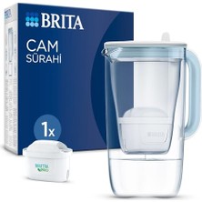 Esranın Dünyası Brıta Cam Su Arıtma Sürahisi 1x Maxtra Pro Pure Performance Filtreli - Açık Mavi (2,5l)