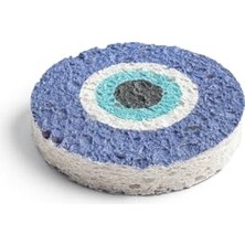 Esranın Dünyası Magic Sponge Şişen Sihirli Sünger Nazar Boncuğu Desenli, Su Ile Temas Ettiğinde Sünger Formunu Alır, Defalarca Kullanılabilir Sürdürülebilir