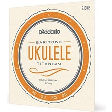 Esranın Dünyası D'addario EJ87B Ukulele Tel Seti, Baritone, Titanium, Warm Bright