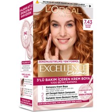 L'Oréal Paris Excellence Creme Saç Boyası - 7.43 Sultan Bakırı 192 ml 3 Adet