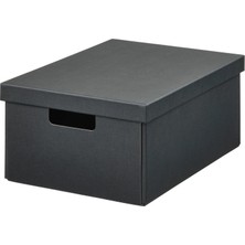 IKEA Fjäderharv Kapaklı Kutu, Antrasit, 25X35X16 cm
