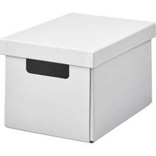 IKEA Fjäderharv Kapaklı Kutu, Beyaz, 18X25X16 cm