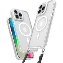 Sepetopia Apple iPhone 16 Pro Kılıf Enka Magsafe Silikon Kılıf - Şeffaf