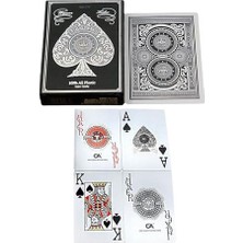 Esranın Dünyası Jumbo Plastik Su Geçirmez Jumbo Blackjack Iskambil Oyun Kağıdı CIN885SLV