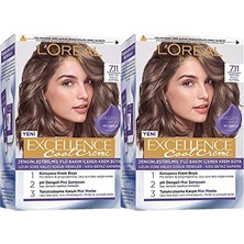 Esranın Dünyası L’oréal Paris Excellence Cool Creme 7.11 Ekstra Küllü Kumral 2'li Set