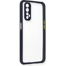 Sepetopia Realme 7 Kılıf Miami Şeffaf Silikon - Lacivert