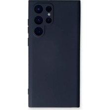 Sepetopia Samsung Galaxy S22 Ultra Kılıf Nano Içi Kadife Silikon - Lacivert