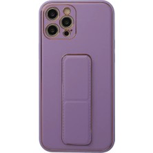 Sepetopia Apple iPhone 12 Pro Kılıf Coco Deri Standlı Kapak - Lila
