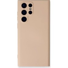 Sepetopia Samsung Galaxy S24 Ultra Kılıf Nano Içi Kadife Silikon - Pudra
