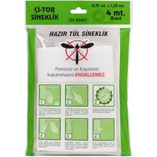 Esranın Dünyası Pratik Sineklik Hazır Tül Sineklik Tek Kanat 75 cm x 125 Cm, Kapı ve Pencere Uyumlu Pimapen Için Böcek ve Sinek Engelleyici Tül, 4 Metre Yapıştırma Bantlı
