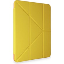 Hobibahçem iPad Pro 11 (2018) Kılıf Kalemlikli Mars Tablet Kılıfı - Açık Sarı
