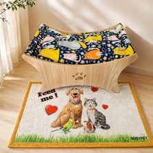 Esranın Dünyası Gobypet Kedi Hamağı ve Halısı, Kedi Berjeri, Sallanan Sandalye Yatağı, Köpek Yatağı, Köpek Salıncağı (Lacivert Kedi)