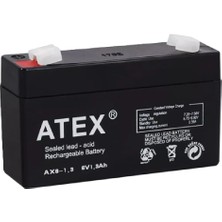 Atex Ax6-1.3 6V 1.3AH Bakımsız Kuru Akü