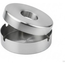 Esranın Dünyası Paslanmaz Çelik Metal Küllük – 12 cm Yuvarlak, Kapaklı ve Dayanıklı Tasarım