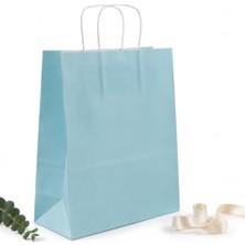 Esranın Dünyası 25X31X12 cm Mavi Renk Kağıt Hediye Çantası 2’li Set – Dayanıklı Hediye Paketleme Çantası, Doğum Günü ve Özel Günler Için