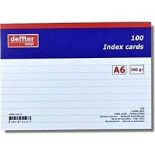 Esranın Dünyası Index Kartı A6 Beyaz Çizgili