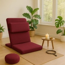Esranın Dünyası Backjack Xl Meditasyon Sandalyesi, Yastıklı, 55X40X40 Cm, Fermuarlı Kılıf (Bordo)