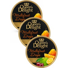 Queen's Delight Queens Delight MultiFruit (Meyve Aromalı) Şeker 150 gr x 3 Adet