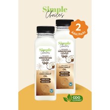 Simple Choices Organik Hindistan Cevizi Yağı -Ekstra Sızma - Soğuk Sıkım 320 ml - 2li
