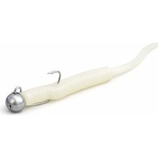 Esranın Dünyası Lrf Baby Worm Silikon Yem ve 1.2g Jighead Seti - Tırtıklı Has Kuyruk 5cm Ajing/lrf Takımı, Istavrit ve Mırmır Için Yüksek Görünürlüklü Sahte Balık Ye