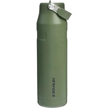 Esranın Dünyası Stanley Iceflow Aerolight Flip Straw 2.0 Pipetli Su Şişesi, Haki (Dried Pine), 1.06 Litre