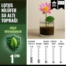 Esranın Dünyası Lotus Çiçeği (Nilüfer) Için Su Altı Torf Karışımı Toprağı (1 Lt Toprak) - 1 Adet Lotus Tohumu Hediyeli