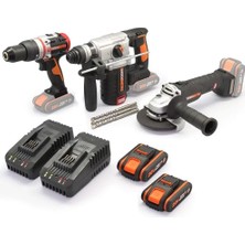 Worx Wxks6  Pro Kombo Set WX354.9 + WX380.9 + WX812.9 + WA3601 20V/2AH