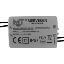 Mervesan Mtwp-06-12 0.5 A 12 V Sabit Voltaj Ac/dc (Smps) Adaptör