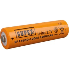 Supex SP18650-1200S 3.7V 1200MAH Li-Ion Başlı Pil