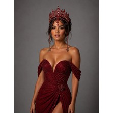 Sabek Bujiteri Diamond Veil Crown Alınlıklı Gelin,kına,nişan,söz,after,bride,party Taç
