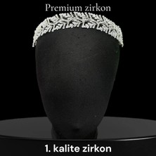 Sabek Bujiteri Zirkon Elite Band-Premium Kalite Zirkon Taç, Özel Tasarım Gelin Aksesuarı Gelin Saç Bandı