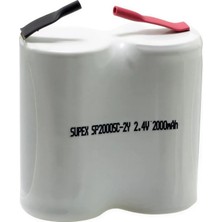 Supex SP2000SC-2Y 2.4V 2000MAH Ni-Cd Yanyana Şarjlı Süpürge Pili