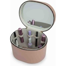 Moda Fiesta Makyaj Düzenleyici Aynalı Makyaj Çantası Pudra– Bölmeli Taşınabilir Kozmetik Organizer 19X15X16 cm