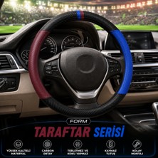 Form Oto Geçmeli Direksiyon Kılıfı Taraftar/futbol Serisi Carbon Fiber Detaylı