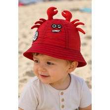 Baby Hola 1-3 Yaş 50CM Erkek Çocuk Yazlık Yengeç Figürlü Fötr Şapka Y2313005