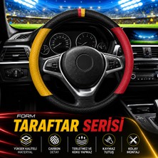 Form Oto Geçmeli Direksiyon Kılıfı Taraftar/futbol Serisi Carbon Fiber Detaylı